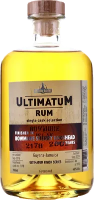 Bouteille de spiritueux : (Finished in Bowmore Sherry Hogshead) de la marque Ultimatum Rum