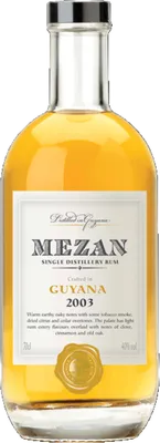 Bouteille de spiritueux : Guyana 2003 de la marque Mezan
