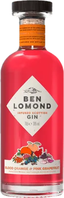 Bouteille de spiritueux : Blood Orange & Pink Grapefruit Gin de la marque Ben Lomond