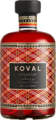 Bouteille de spiritueux : Cranberry Gin Liqueur de la marque Koval