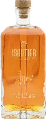 Bouteille de spiritueux : Alfred Rhum Vieux 12 Ans d'Âge de la marque Isautier