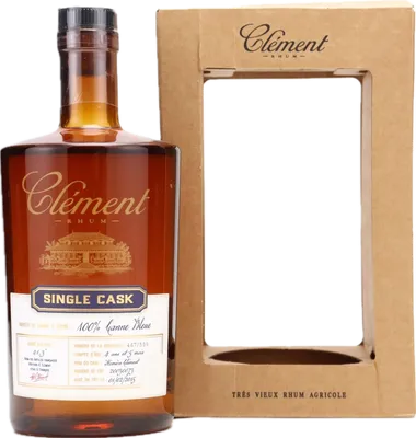 Bouteille de spiritueux : Single Cask Canne Bleue de la marque Clément
