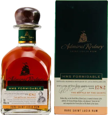 Bouteille de spiritueux : Admiral Rodney HMS Formidable de la marque Saint Lucia Distillers