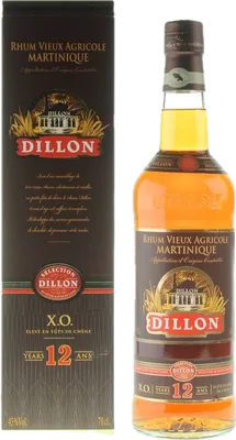 Bouteille de spiritueux : Vieux Agricole XO 12 Ans de la marque Dillon