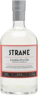 Bouteille de spiritueux : Merchant Strength London Dry Gin de la marque Strane