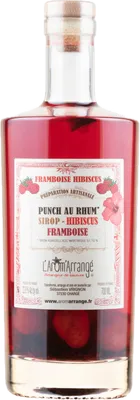 Bouteille de spiritueux : Punch au Rhum Framboise Hibiscus de la marque L'Arôm'Arrangé