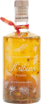 Bouteille de spiritueux : Passion Gingembre de la marque K’ribean Cocktail