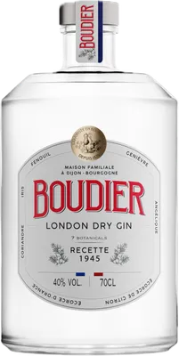 Bouteille de spiritueux : London Dry Gin - Recette 1945 de la marque Gabriel Boudier