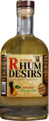 Bouteille de spiritueux : Ananas Citron Vert de la marque Rhum Désirs