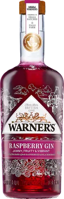 Bouteille de spiritueux : Raspberry Gin de la marque Warner's