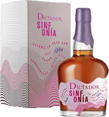 Bouteille de spiritueux : Sinfonia Pardo 2004 de la marque Dictador