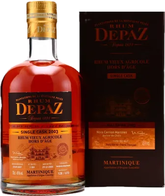 Bouteille de spiritueux : Single Cask de la marque Depaz