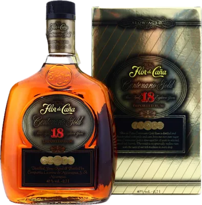 Bouteille de spiritueux : Centenario Gold 18 de la marque Flor de Caña
